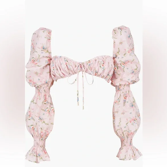 NWT House of CB Henrietta Shirred Bralette Top - Picture 6 of 15